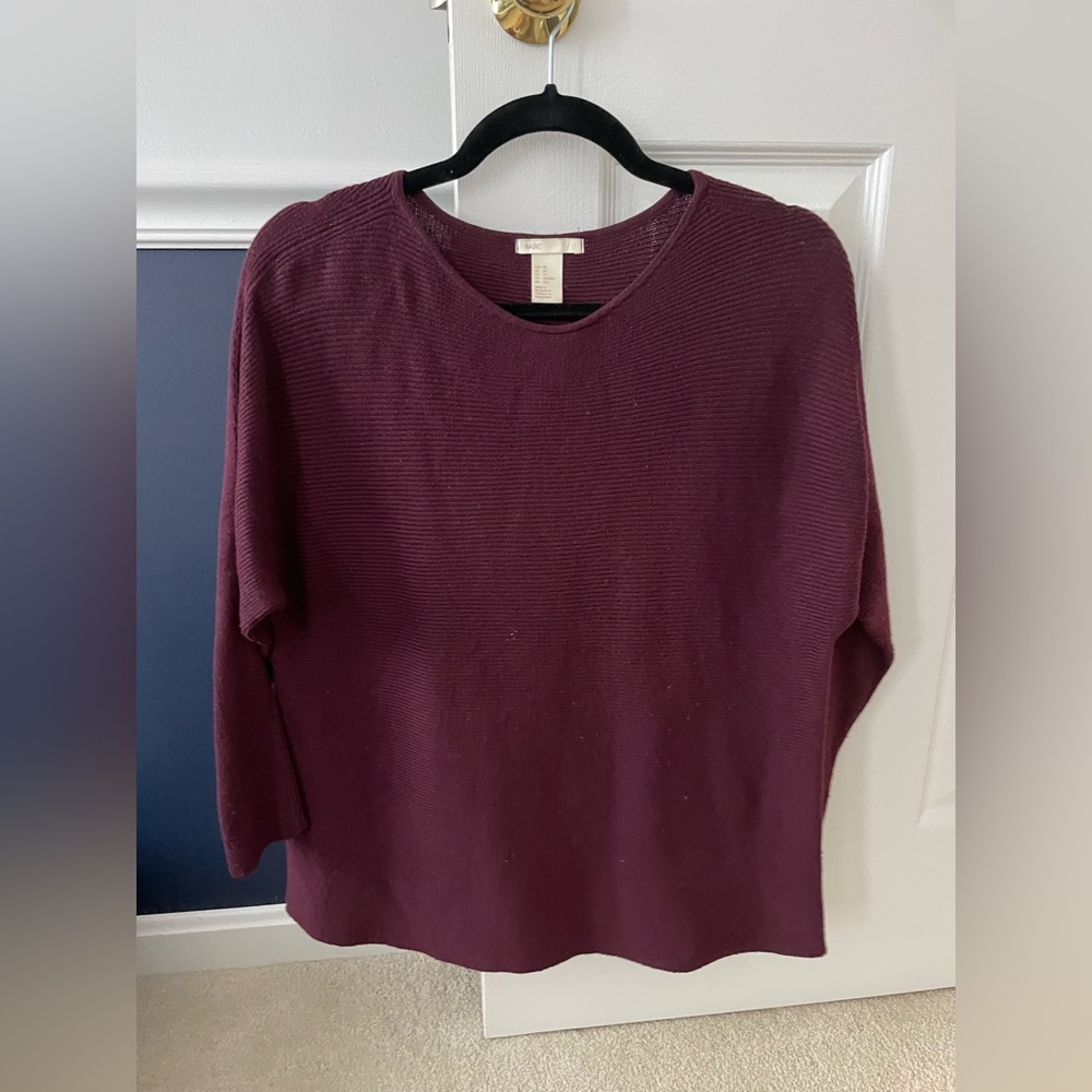 BUNDLE & SAVE- Red sweater with 3/4 sleeve